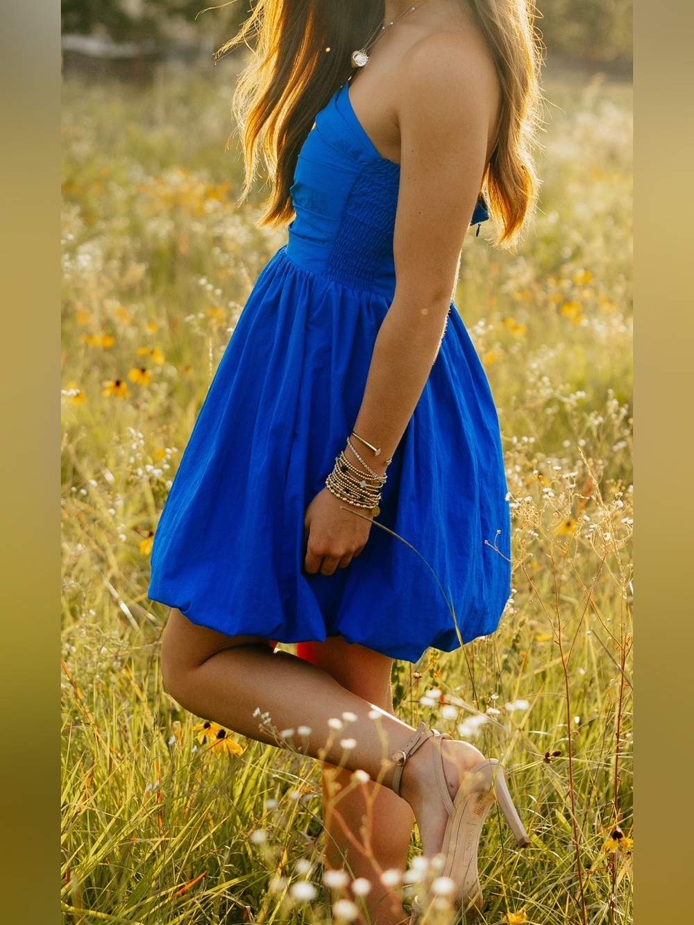 Amanda Uprichard Royal Blue Dress Top